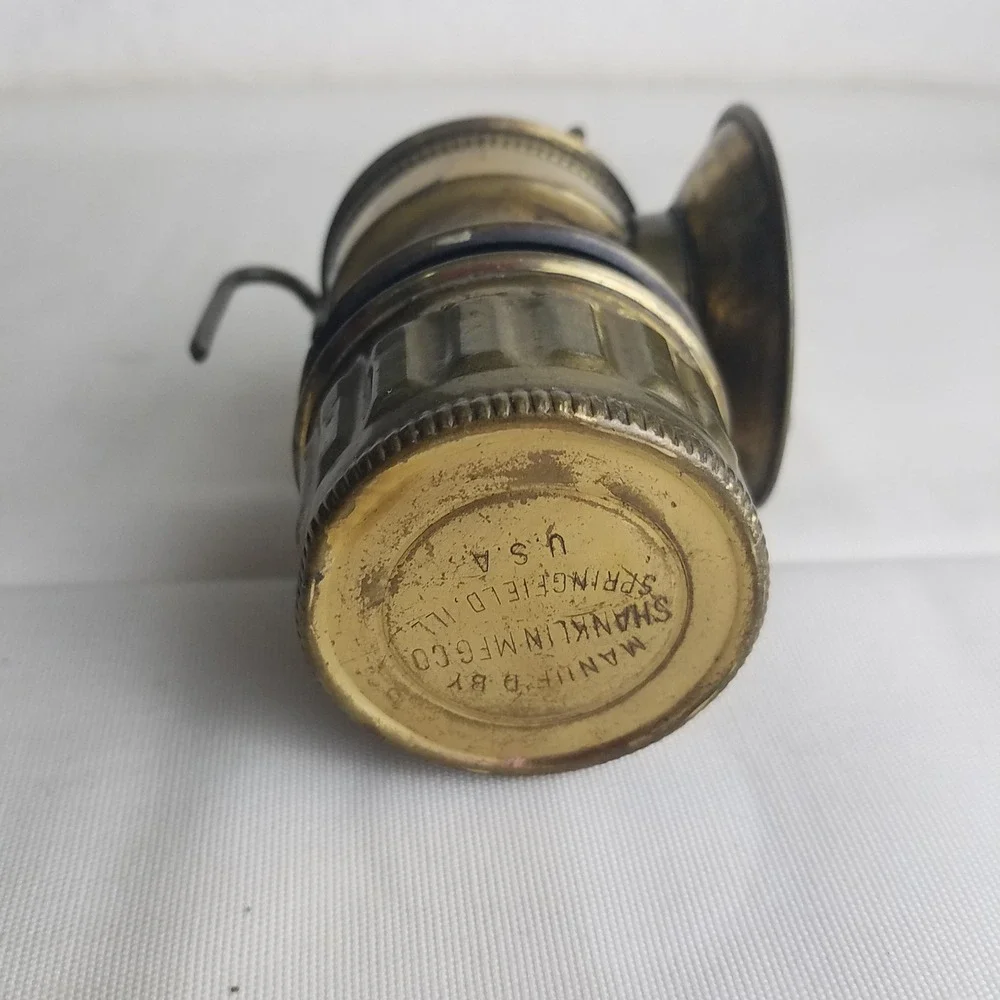 Antique Brass Miner s Lamp Oil Lantern Vintage‎ Industrial Shanklin mfg
